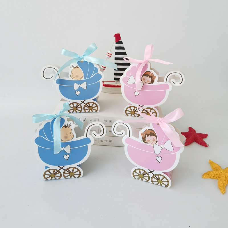 Ribbon Bow Gift - 10/20/30pcs Laser Cut Stroller Candy Box