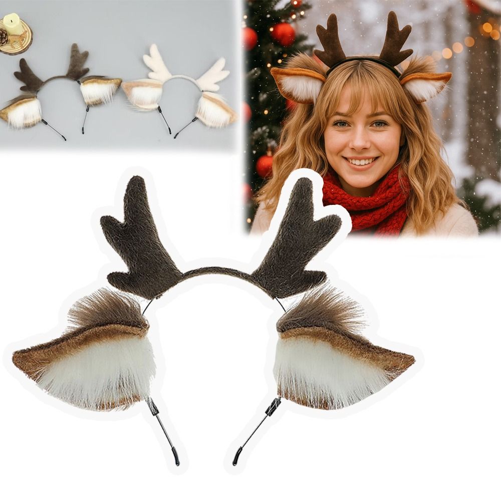 Unisex Deer Ears Reindeer Antl - Reindeer Antlers Headband incelemesi ve fiyatı