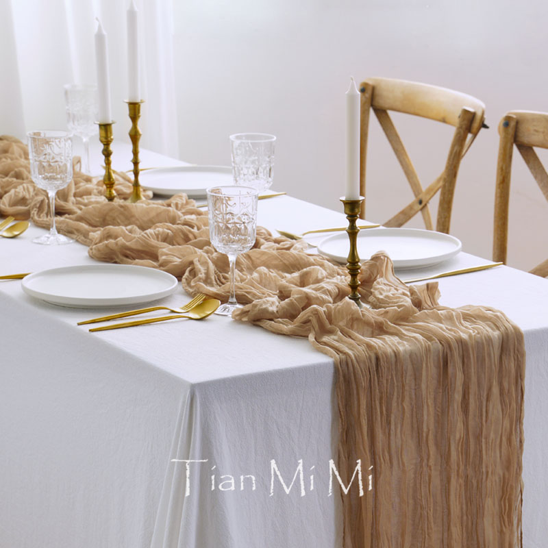 Semi-Sheer Gauze Table Runner  - Christmas Table Runner incelemesi ve fiyatı