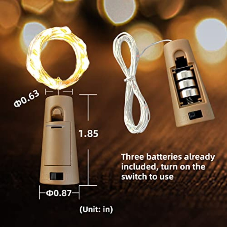 Wine Bottle Lights with Cork,  - Led Fairy String Lights incelemesi ve fiyatı