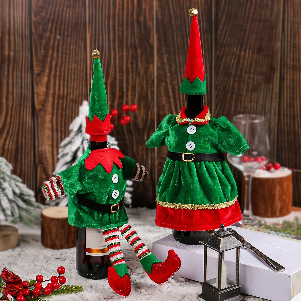 Christmas Cute Elf Wine Bottle - Elf Costume Christmas incelemesi ve fiyatı