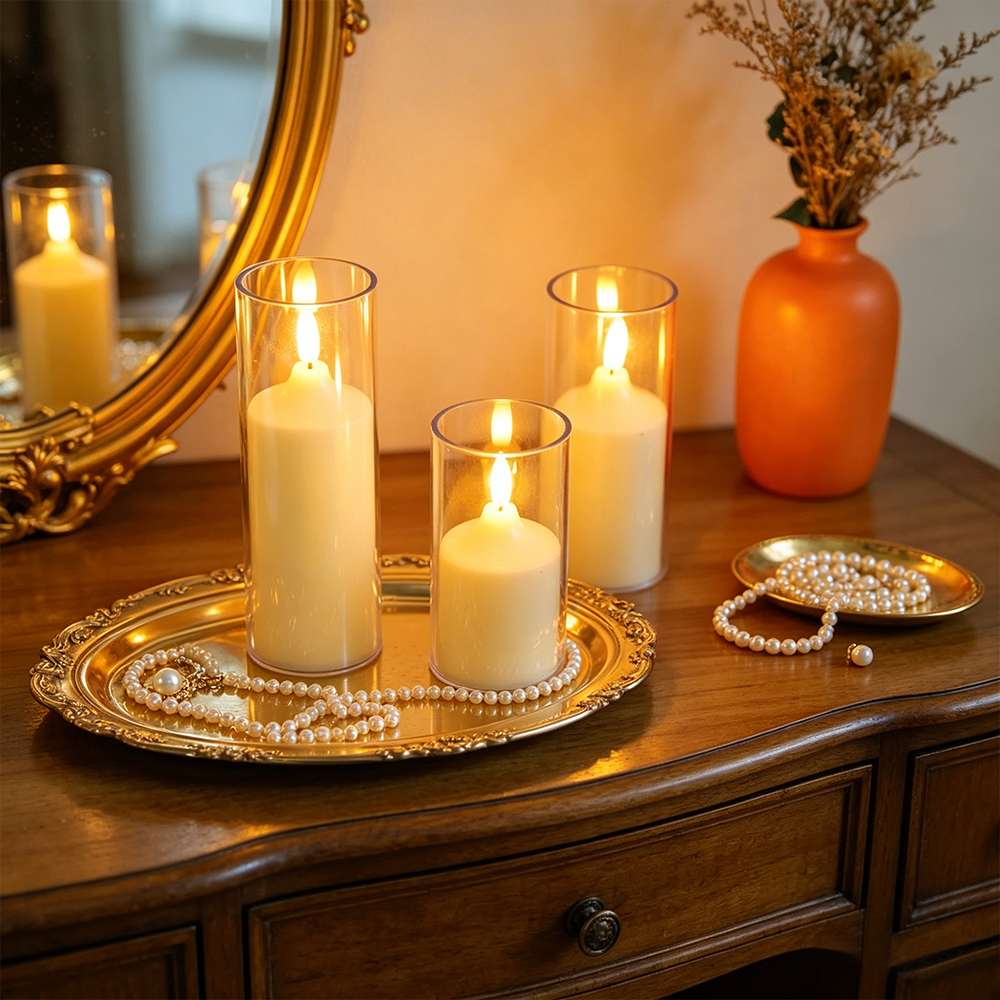 3pcs/ set LED Flameless Flicke - Holiday Candle Set incelemesi ve fiyatı