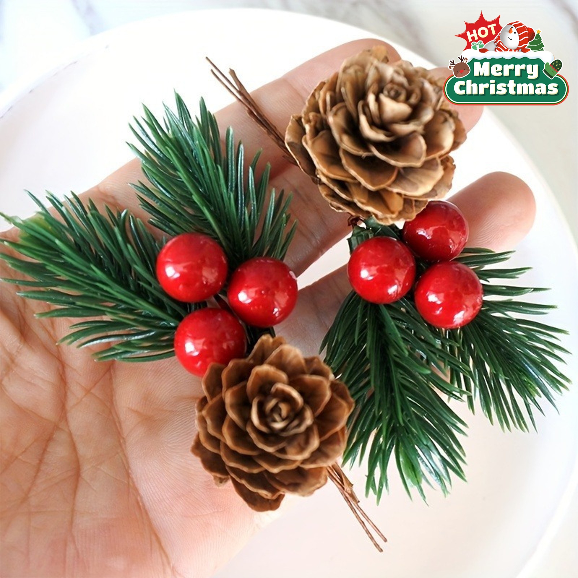 10pcs Set of Artificial Pine C - Christmas Tree Artificial incelemesi ve fiyatı