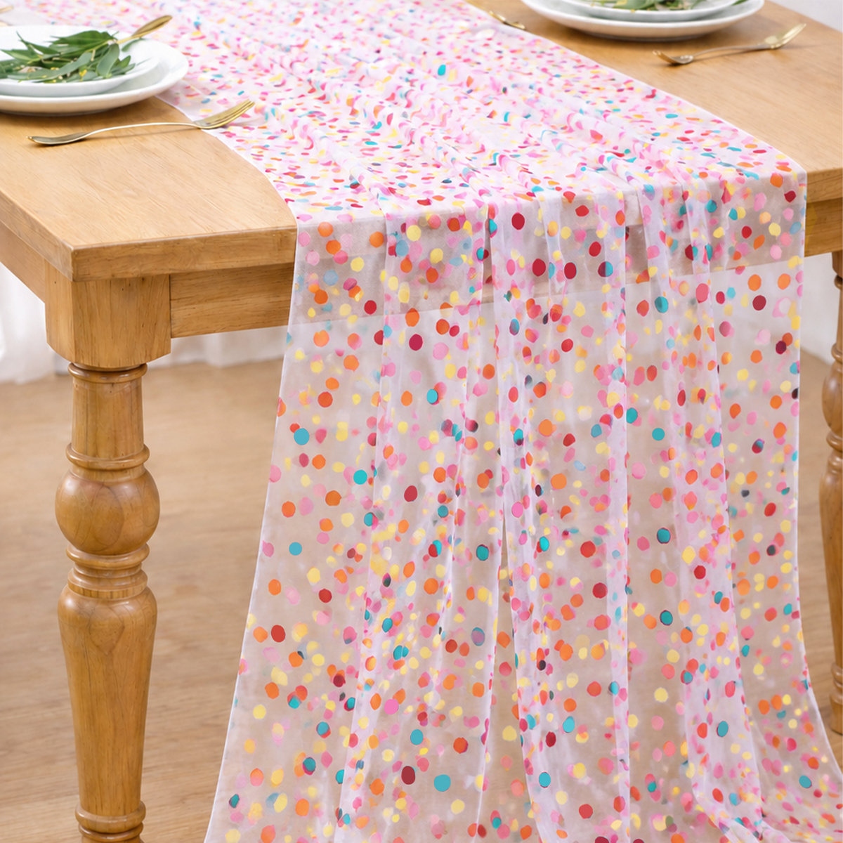 Colorful Dot Gauze Table Runne - Christmas Table Runner incelemesi ve fiyatı