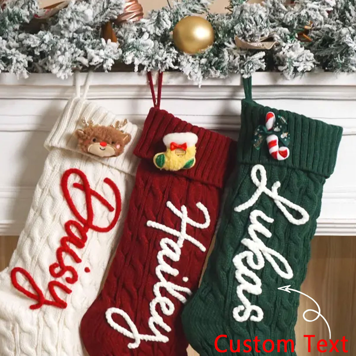 1PC Christmas decorative stock - Christmas Stocking Hanging incelemesi ve fiyatı