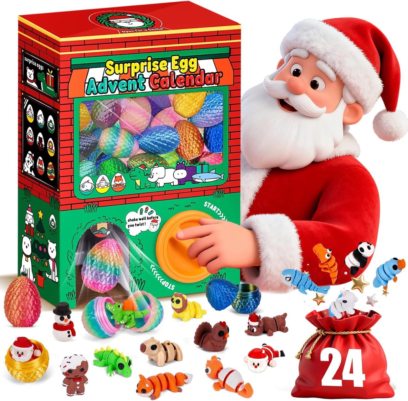 24pcs 3D Printed Surprise Egg  - Advent Calendar Gift incelemesi ve fiyatı